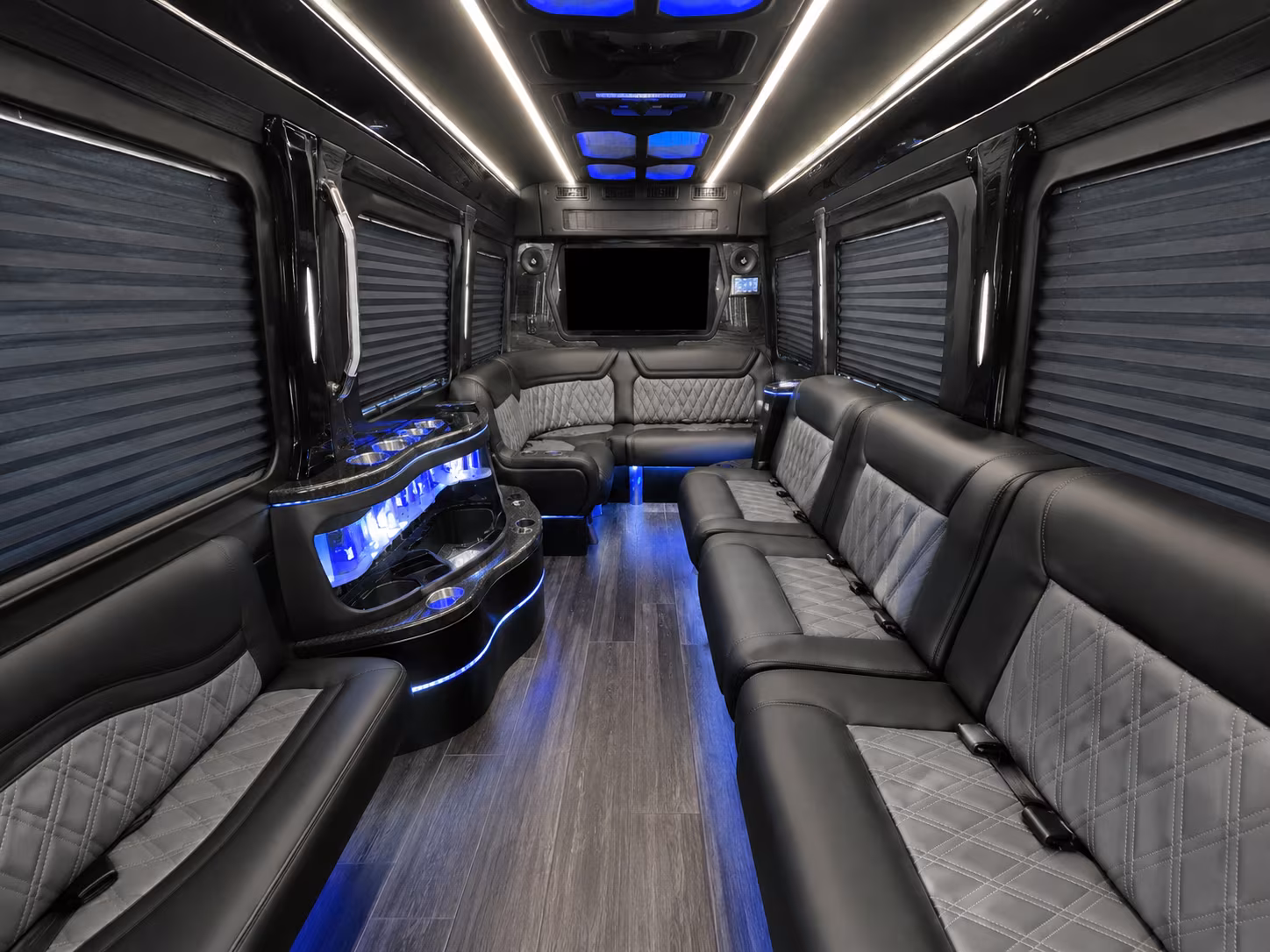 chula vista 40 passenger party bus inside